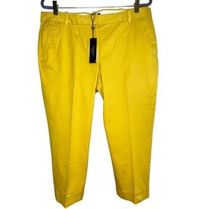 NWT Talbots Signature Mustad Yellow Cropped Pants
